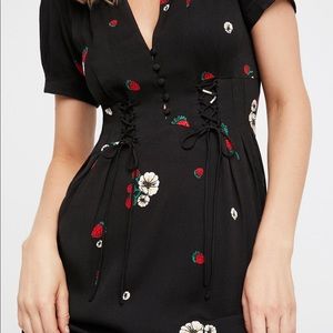 Free People Dream Girl Mini Dress Im Onyx